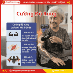 Cường độ rung của Súng Massage cầm tay JAPANI MCT-2986