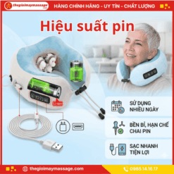 Hiệu suất pin Lithium tiên tiến của gối massage chữ U JAPANI CVG-5816