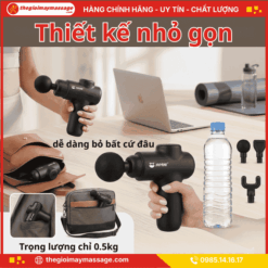 Thiết kế nhỏ gọn, nhẹ & tiện lợi của Súng Massage Cầm Tay JAPANI MCT-2443