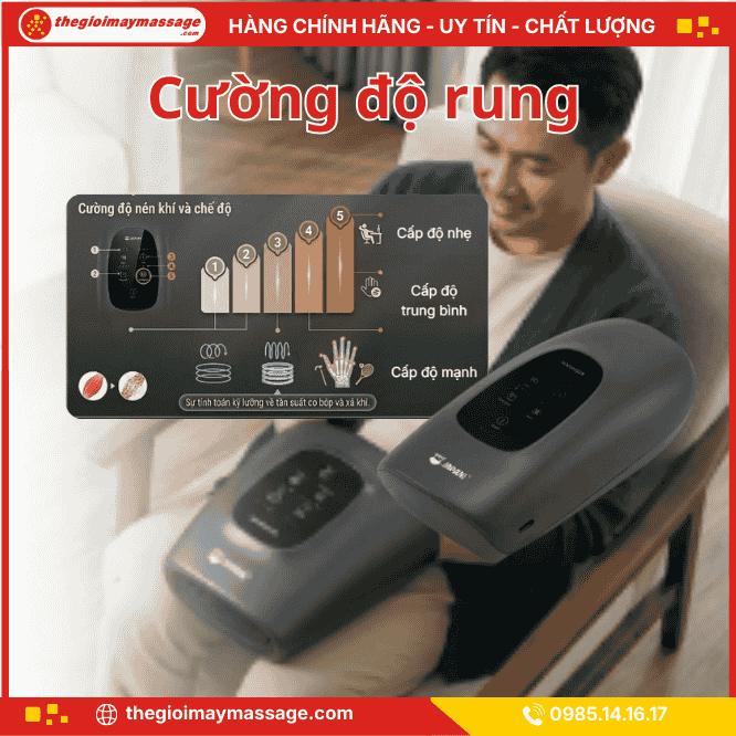 Cường độ rung của máy mát xa tay JAPANI MST-2542