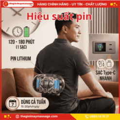 Hiệu suất pin của máy massage đấm lưng cao cấp JAPANI MDL-5763