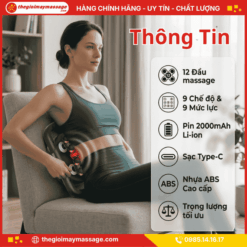Thông Tin Chi Tiết Của Máy Massage Đấm Lưng Cao Cấp JAPANI MDL-6026