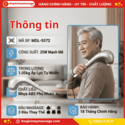 Thông Tin Chi Tiết Sản Phẩm Máy massage đấm lưng cầm tay JAPANI MDL-5572