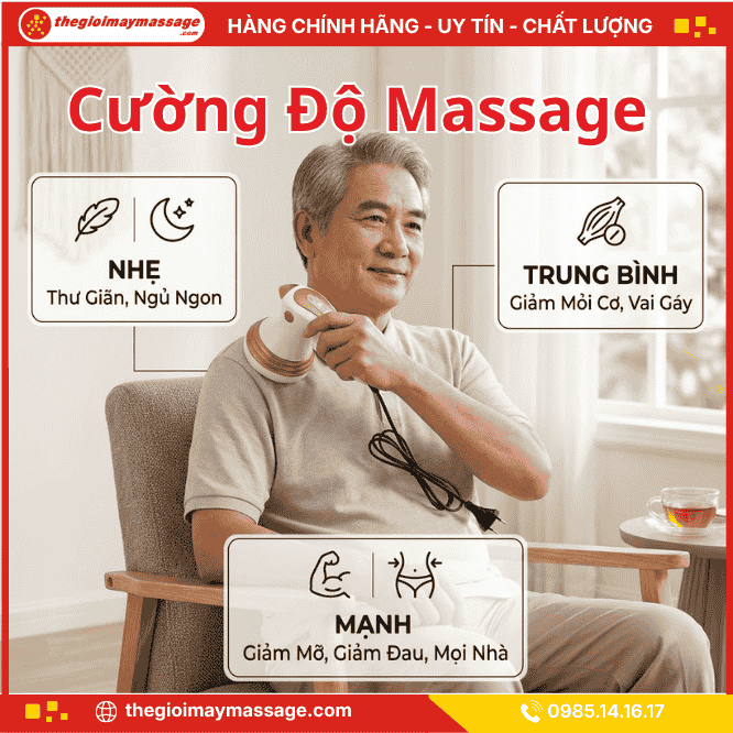 Cường Độ Massage Của Máy Massage Toàn Thân Hồng Ngoại JAPANI MCT-4534