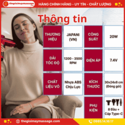 Thông Tin Chi Tiết Của Máy Massage Cầm Tay JAPANI MCT-4715