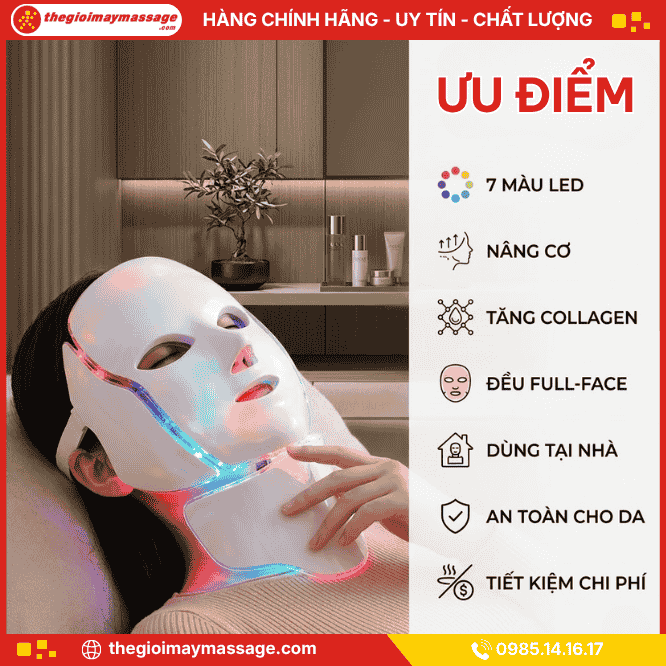 Ưu điểm mặt nạ led nâng cơ đẹp da JAPANI MSM-2568