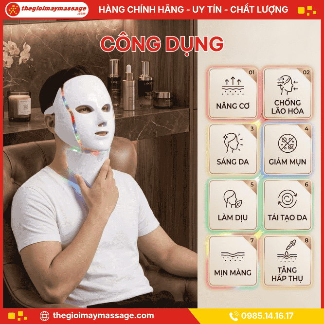Công dụng của mặt nạ led nâng cơ đẹp da JAPANI MSM-2568