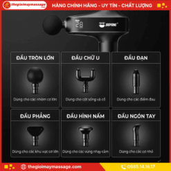 6 Đầu Massage Của Máy Đấm Lưng Cầm Tay JAPANI MDL-5559