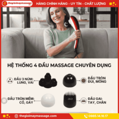 Hệ thống 4 đầu massage chuyên dụng của máy đấm lưng cầm tay JAPANI MDN-4374