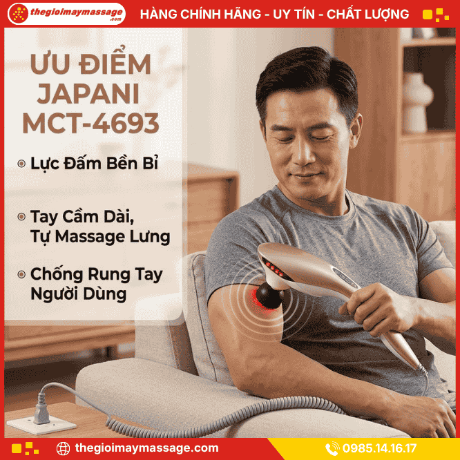 Ưu điểm của máy massage cầm tay JAPANI MCT-4693