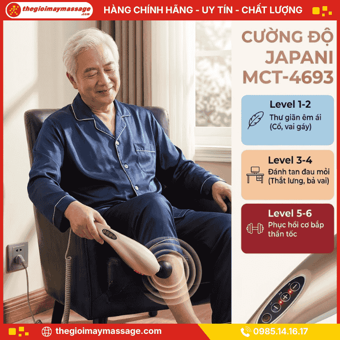 Cường độ rung máy massage cầm tay JAPANI MCT-4693