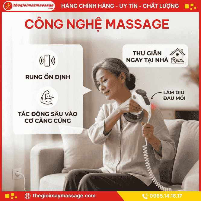 Công nghệ máy mát xa cầm tay điện JAPANI MCT-2524