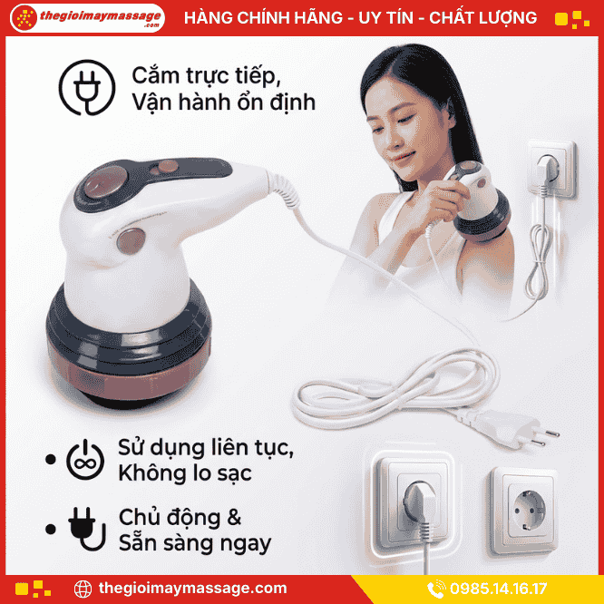 Nguồn điện của máy mát xa cầm tay điện JAPANI MCT-2524