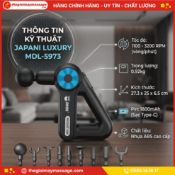 Thông Tin Máy Mát Xa Cầm Tay JAPANI LUXURY MDL-5973