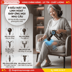 9 Đầu Mát Xa Linh Hoạt Của Massage Cầm Tay JAPANI LUXURY MDL-5973