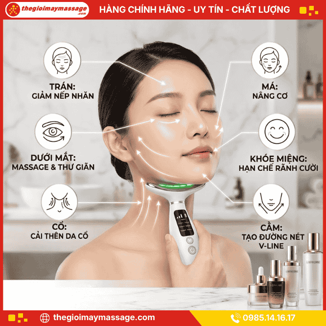 Vị trí massage của máy massage cầm tay JAPANI NCM-5984