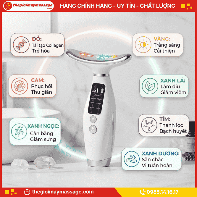 Số màu led của máy massage cầm tay JAPANI NCM-5984