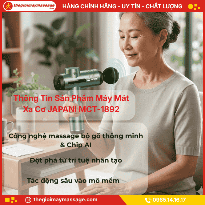 Thông Tin Sản Phẩm Máy Mát Xa Cơ JAPANI MCT-1892