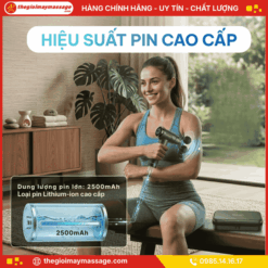 Hiệu suất pin vượt trội của máy massage cầm tay JAPANI MCT-2508