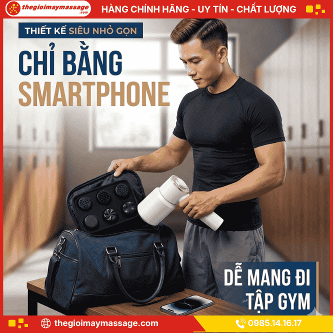 Thiết kế nhỏ gọn và tiện lợi của máy massage cầm tay JAPANI MCT-4456