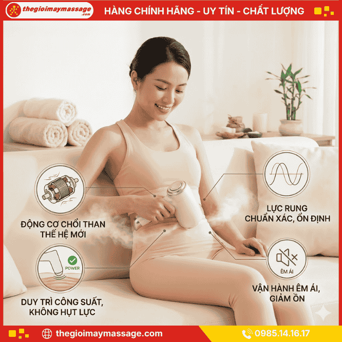 Công nghệ massage hiện đại và hiệu suất vượt trội của máy rung cầm tay
