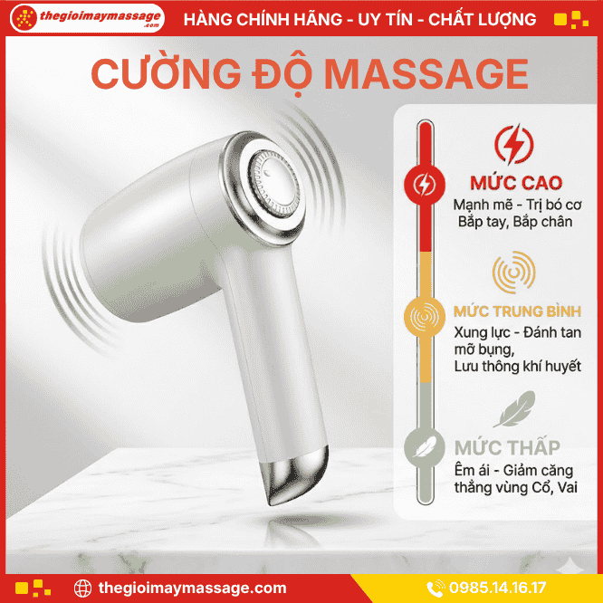 Cường độ massage của máy massage cầm tay JAPANI MCT-4576
