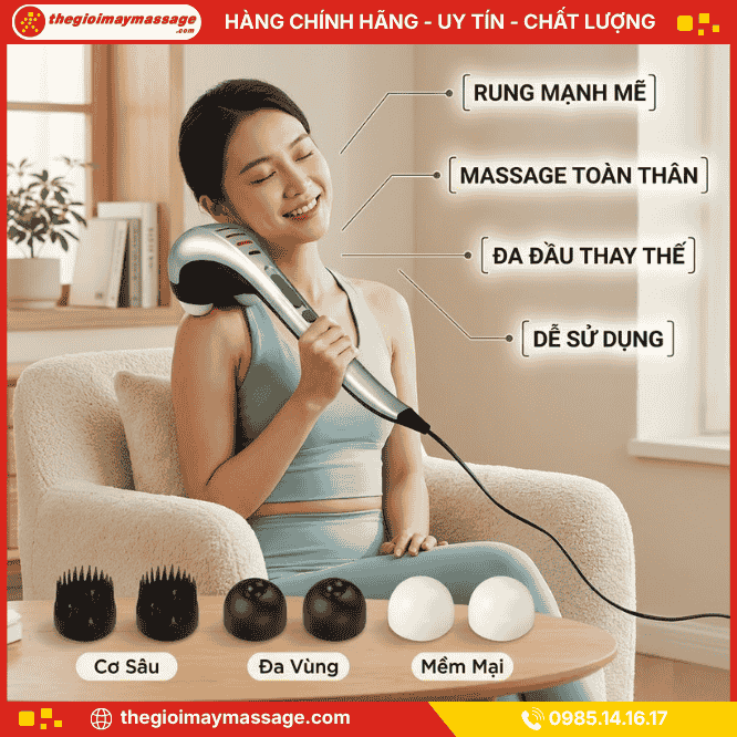 Ưu điểm máy massage cầm tay JAPANI MCT-4729