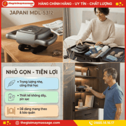 Thiết kế nhỏ gọn, nhẹ và tiện lợi của máy massage cầm tay JAPANI MDL-5312