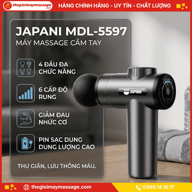 Thông tin sản phẩm máy massage cầm tay JAPANI MDL-5597