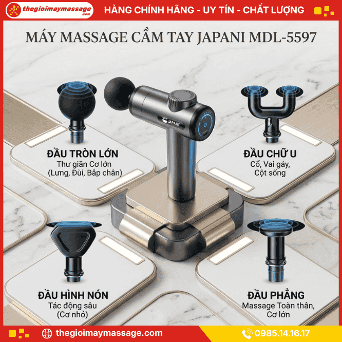 Đầu massage của máy massage cầm tay JAPANI MDL-5597