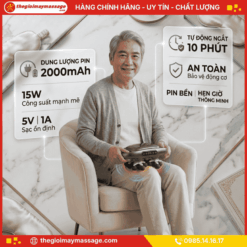 Hiệu suất pin của máy massage cầm tay JAPANI MDL-5762