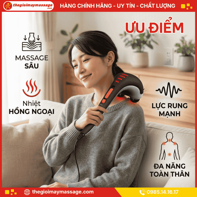 Ưu điểm máy massage cầm tay JAPANI MDN-4598