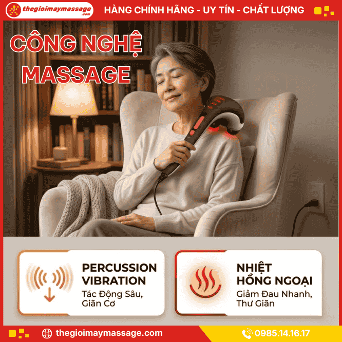 Công nghệ máy massage cầm tay JAPANI MDN-4598