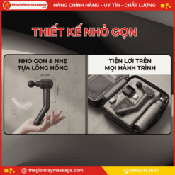 Thiết kế nhỏ gọn, nhẹ và tiện lợi của máy massage cầm tay mini JAPANI MCT-2365