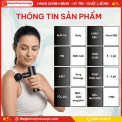 Thông tin sản phẩm máy massage cầm tay JAPANI MCT-3169
