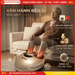 Nguồn năng lượng và vận hành bền bỉ của máy massage chân JAPANI MSC-4671