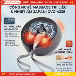 Công Nghệ Massage Trị Liệu Và Nhiệt Ấm Của Máy Massage Cổ JAPANI CVG-4235
