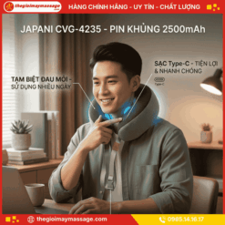Dung Lượng Pin Vượt Trội Của Máy Massage Cổ Hình Chữ U JAPANI CVG-4235