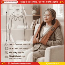 Thiết kế nhỏ gọn, nhẹ và tiện lợi của máy massage cổ vai gáy JAPANI CVG-4587