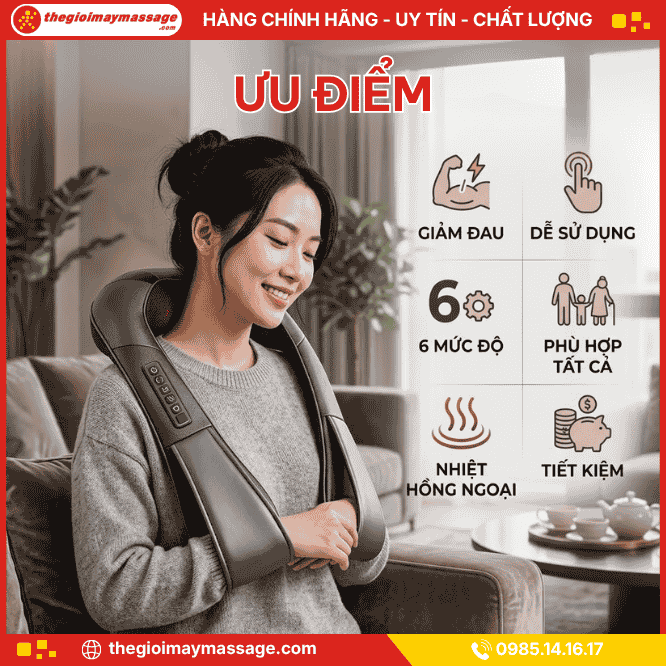 Ưu điểm máy massage cổ vai gáy JAPANI CVG-1979