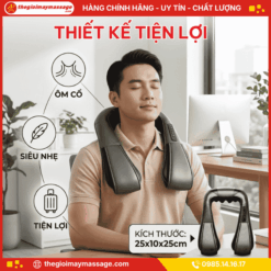 Thiết kế nhỏ gọn, nhẹ và tiện lợi của máy massage cổ vai gáy JAPANI CVG-1979