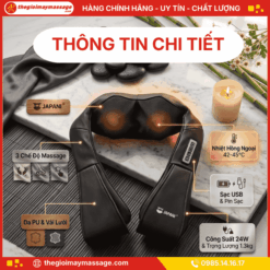 Thông tin chi tiết về máy massage vai lưng cổ JAPANI CVG-2584