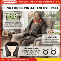 Dung lượng pin của máy mát xa vai lưng cổ JAPANI CVG-2584