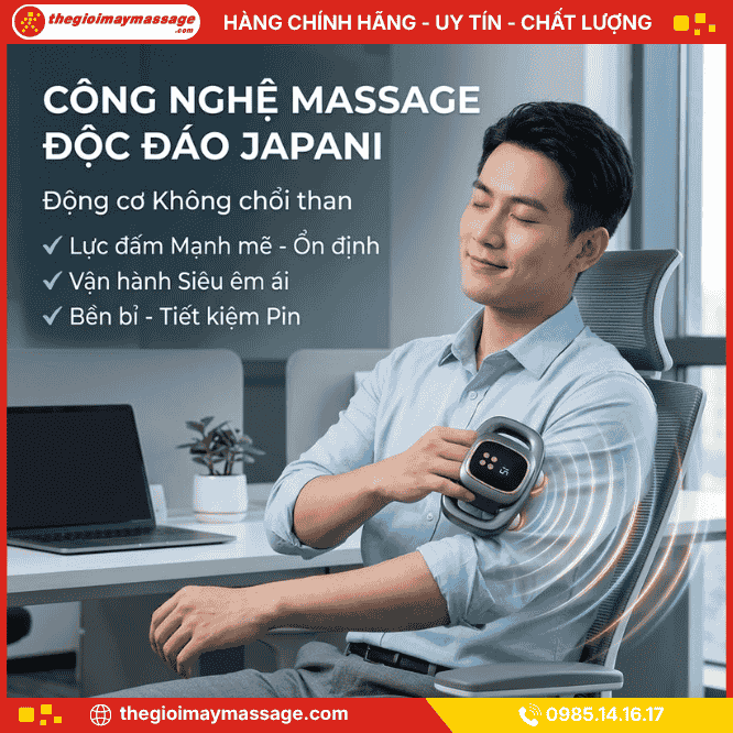 Công Nghệ massage độc đáo Của máy massage đa năng JAPANI MDN-4870