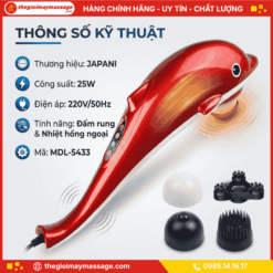 Thông Tin Chi Tiết Máy Massage Lưng Cầm Tay JAPANI MDL-5433
