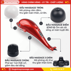 4 Đầu Massage Chuyên Biệt Của Máy Massage Lưng Nhiệt Hồng Ngoại JAPANI MDL-5433