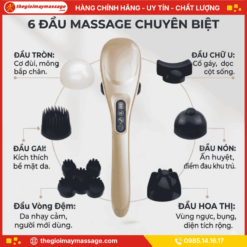6 đầu massage của máy đấm lưng cầm tay JAPANI MDL-5484