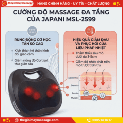 Cường độ massage của đệm Mát Xa Lưng JAPANI MSL-2599