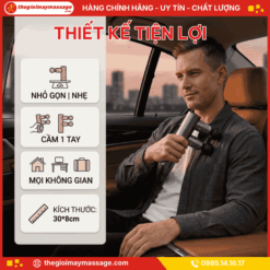 Thiết kế nhỏ gọn, nhẹ và tiện lợi của máy mát xa cầm tay JAPANI MCT-2357
