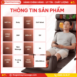 Thông tin sản phẩm nệm massage toàn thân JAPANI MDN-4337